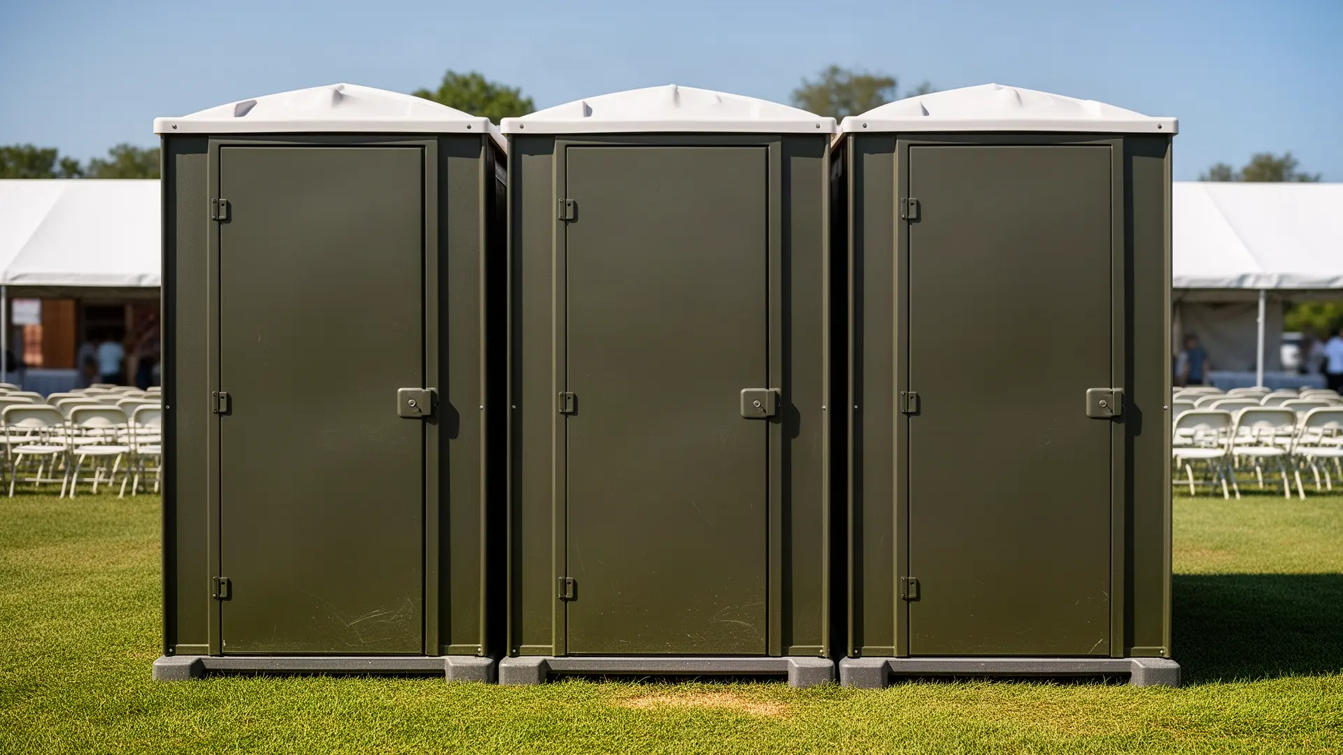 Clean porta potty unit from Old Pine Portable Toilet Rental in Dallas, TX